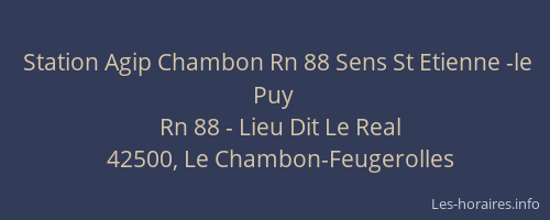 Station Agip Chambon Rn 88 Sens St Etienne -le Puy