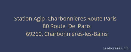 Station Agip  Charbonnieres Route Paris