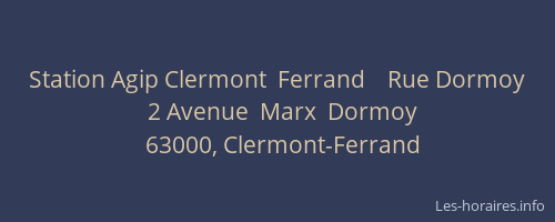 Station Agip Clermont  Ferrand    Rue Dormoy