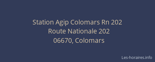 Station Agip Colomars Rn 202