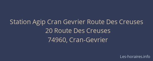 Station Agip Cran Gevrier Route Des Creuses