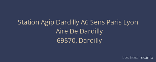Station Agip Dardilly A6 Sens Paris Lyon