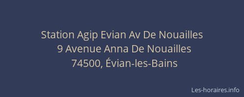 Station Agip Evian Av De Nouailles