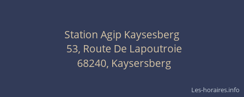 Station Agip Kaysesberg