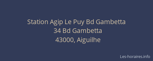 Station Agip Le Puy Bd Gambetta