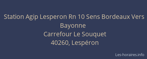 Station Agip Lesperon Rn 10 Sens Bordeaux Vers Bayonne
