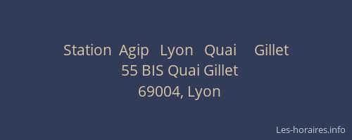 Station  Agip   Lyon   Quai     Gillet