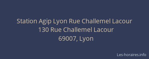 Station Agip Lyon Rue Challemel Lacour