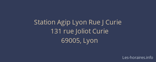 Station Agip Lyon Rue J Curie