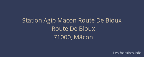 Station Agip Macon Route De Bioux