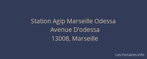 Station Agip Marseille Odessa