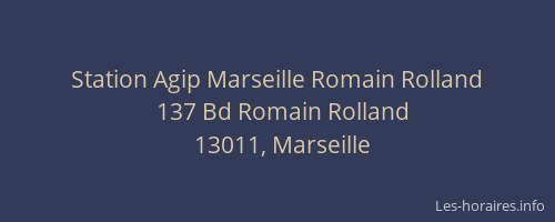 Station Agip Marseille Romain Rolland