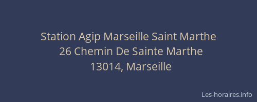 Station Agip Marseille Saint Marthe