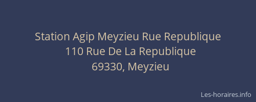 Station Agip Meyzieu Rue Republique