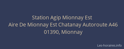 Station Agip Mionnay Est