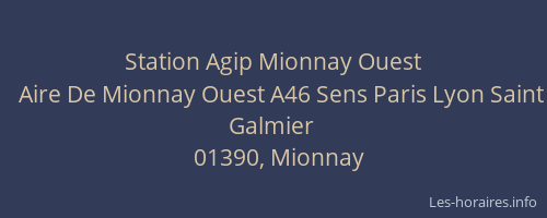 Station Agip Mionnay Ouest