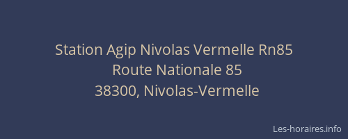 Station Agip Nivolas Vermelle Rn85