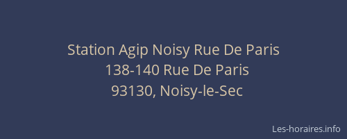 Station Agip Noisy Rue De Paris