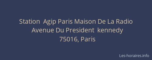 Station  Agip Paris Maison De La Radio