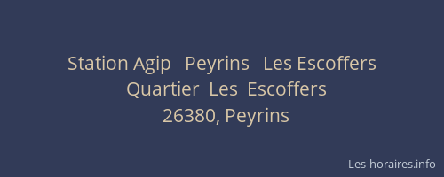 Station Agip   Peyrins   Les Escoffers