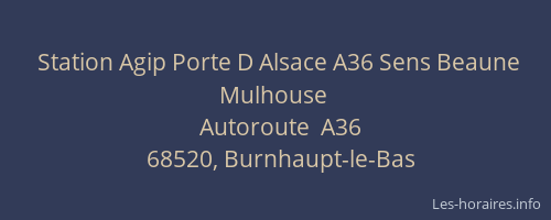 Station Agip Porte D Alsace A36 Sens Beaune Mulhouse