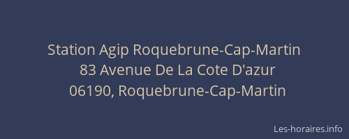 Station Agip Roquebrune-Cap-Martin
