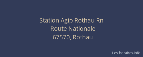 Station Agip Rothau Rn