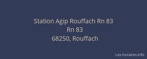 Station Agip Rouffach Rn 83