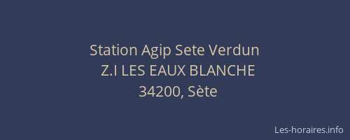 Station Agip Sete Verdun