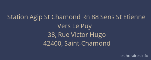 Station Agip St Chamond Rn 88 Sens St Etienne Vers Le Puy