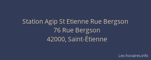 Station Agip St Etienne Rue Bergson