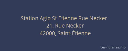 Station Agip St Etienne Rue Necker