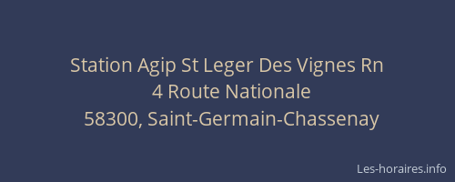 Station Agip St Leger Des Vignes Rn