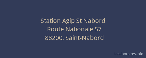 Station Agip St Nabord
