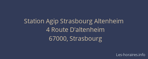 Station Agip Strasbourg Altenheim