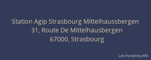 Station Agip Strasbourg Mittelhaussbergen