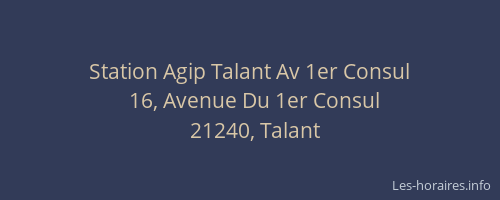 Station Agip Talant Av 1er Consul