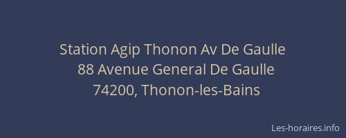 Station Agip Thonon Av De Gaulle