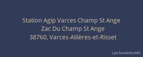 Station Agip Varces Champ St Ange