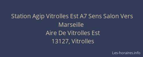 Station Agip Vitrolles Est A7 Sens Salon Vers Marseille