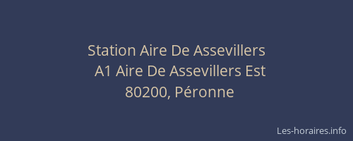Station Aire De Assevillers