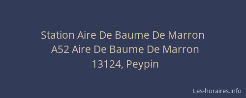 Station Aire De Baume De Marron