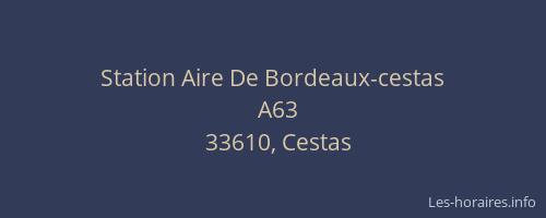 Station Aire De Bordeaux-cestas