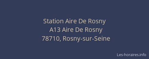 Station Aire De Rosny