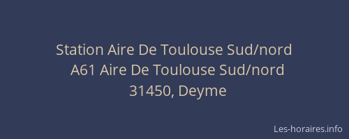 Station Aire De Toulouse Sud/nord