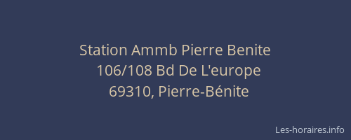 Station Ammb Pierre Benite