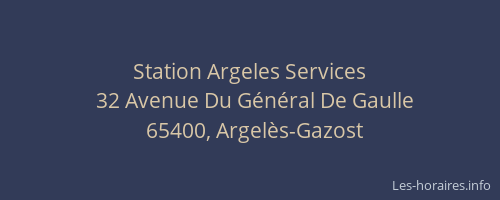 Station Argeles Services