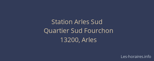 Station Arles Sud
