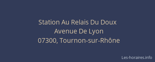 Station Au Relais Du Doux