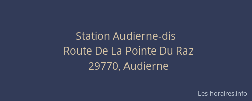 Station Audierne-dis
